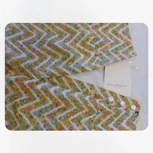 Susan Bristol 100%  Silk Multicoloured Midi Floral Skirt Size 16 - Picture 9 of 10